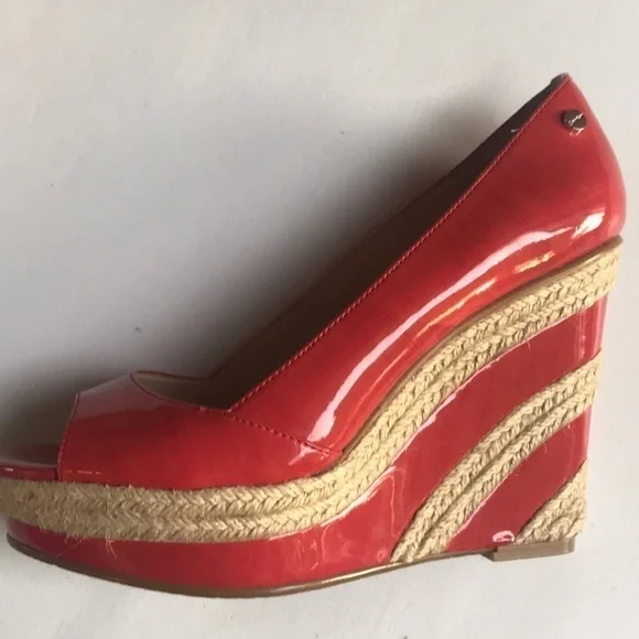 Calvin Klein Platform Peep Toe Heels Size 7 - Picture 7 of 8